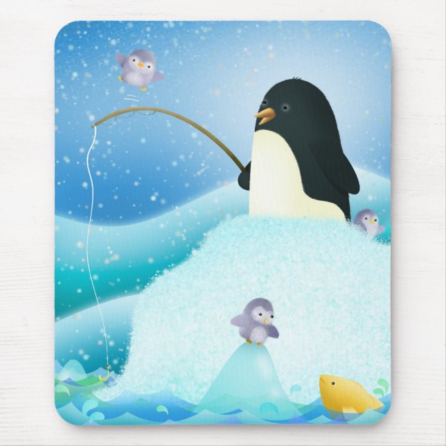 Pingouins triples de problème - tapis de souris (Devant)