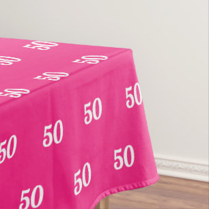 Pink 50th Birthday party nappe design motif