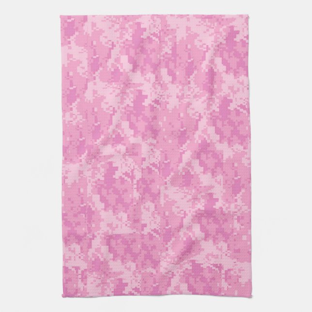 Pink ACU Camo Camouflage Girly Cuisine Serviette (Vertical)