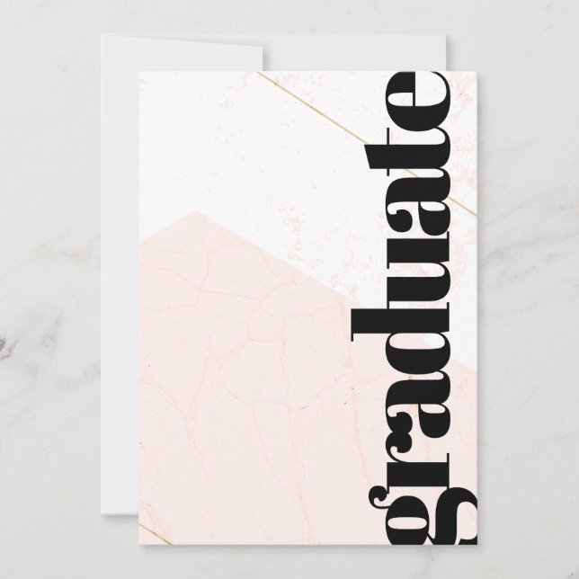 Pink Aesthétique Photo Faire-part diplômée (Devant)