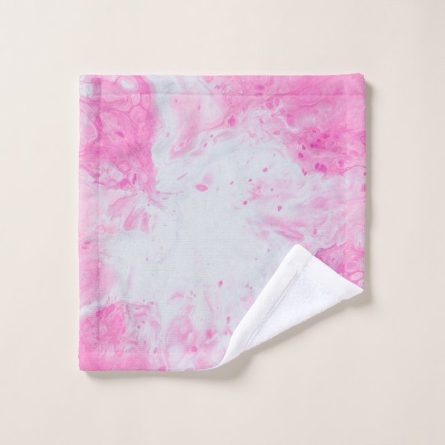 Pink and blue water surface (Gant de toilette)