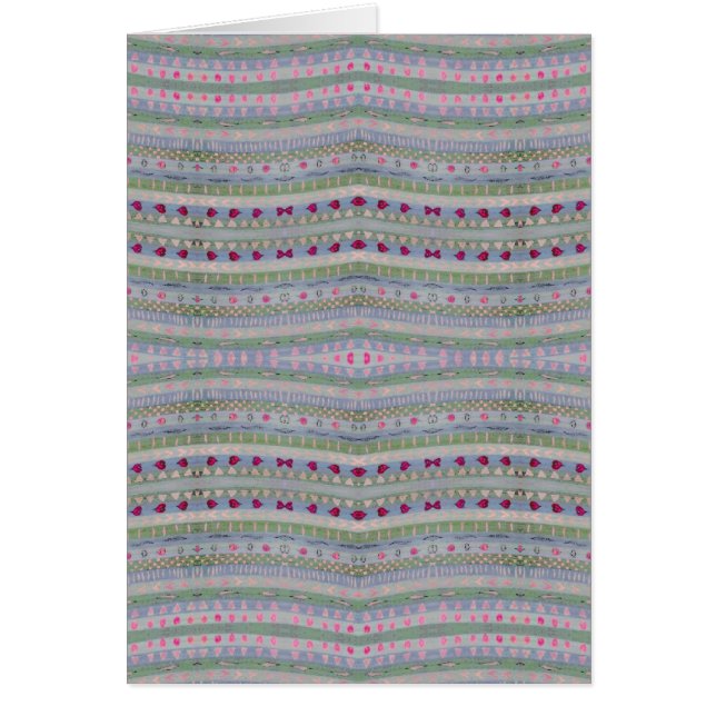 Pink and Green Pretty Hearts Motif (Devant)