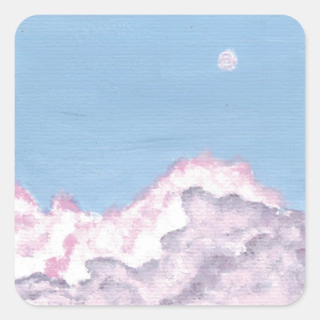 Pink and Purple Fluffy Clouds Stickers (Devant)
