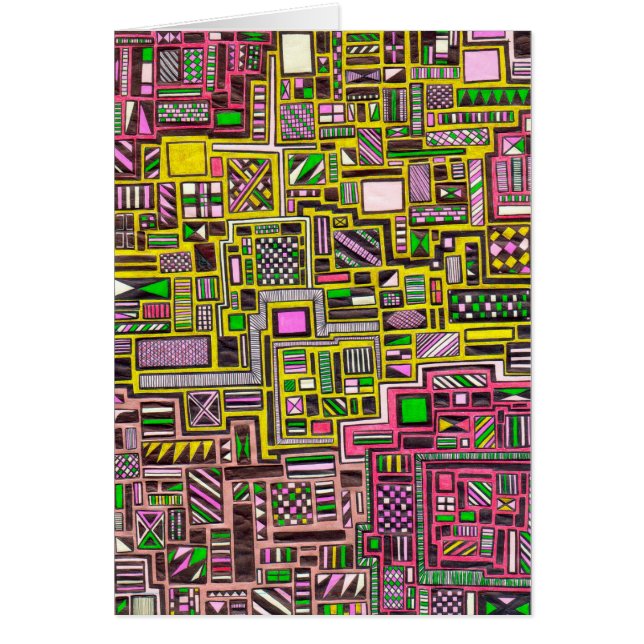 Pink and Yellow Geometric shapes pop art punk (Devant)