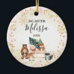 PINK ANIMAL Soeur Cadeaux de Noël Ornement pour<br><div class="desc">Ornement de Noël pour Soeur Cadeaux de NoëlPersonnalisé avec votre propre nom,  événement et année!</div>