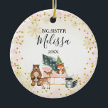 PINK ANIMAL Soeur Cadeaux de Noël Ornement pour<br><div class="desc">Ornement de Noël pour Soeur Cadeaux de NoëlPersonnalisé avec votre propre nom,  événement et année!</div>