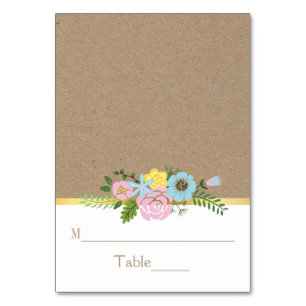 Pink, aqua floral artisanal papier mariage carte p