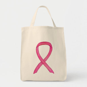 Pink Awareness Ribbon Art Sac fourre-tout personna