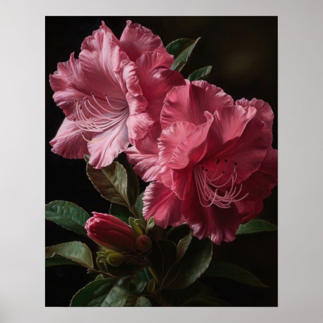 Pink Azalea Flowers Art Imprimer Poster