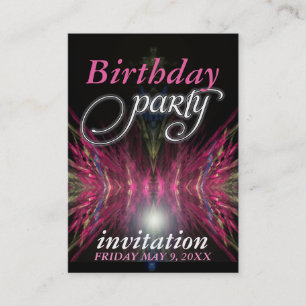 Pink Aztec Feathers Carte d'invitation pour la fêt