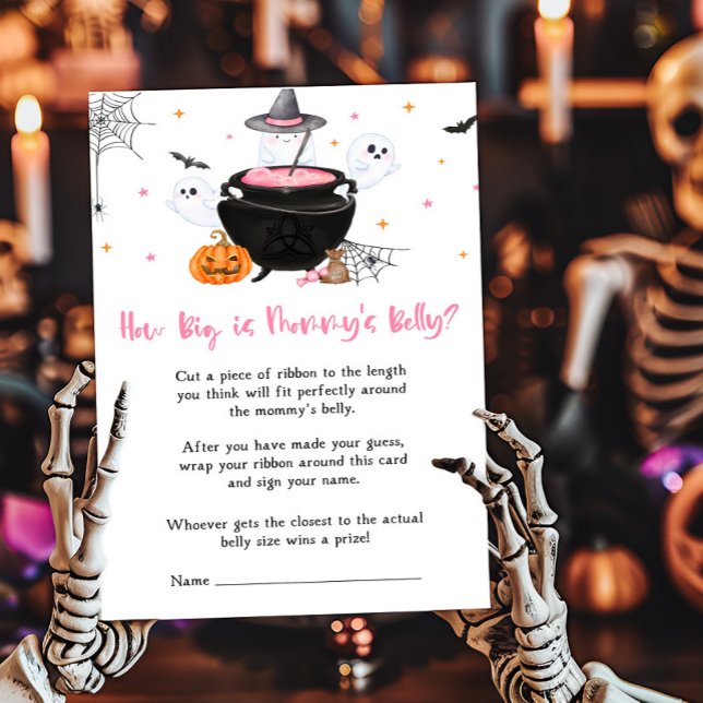 Pink Baby est en train de brasser à quel point le  (Baby is Brewing Baby Shower How Big is Mommy's Belly Game)