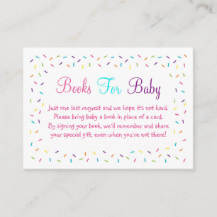 Pink Baby Sprinkle Livre Cartes de demande