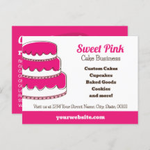 Pink Bakery Carte postale avec Retour Menu Saveurs