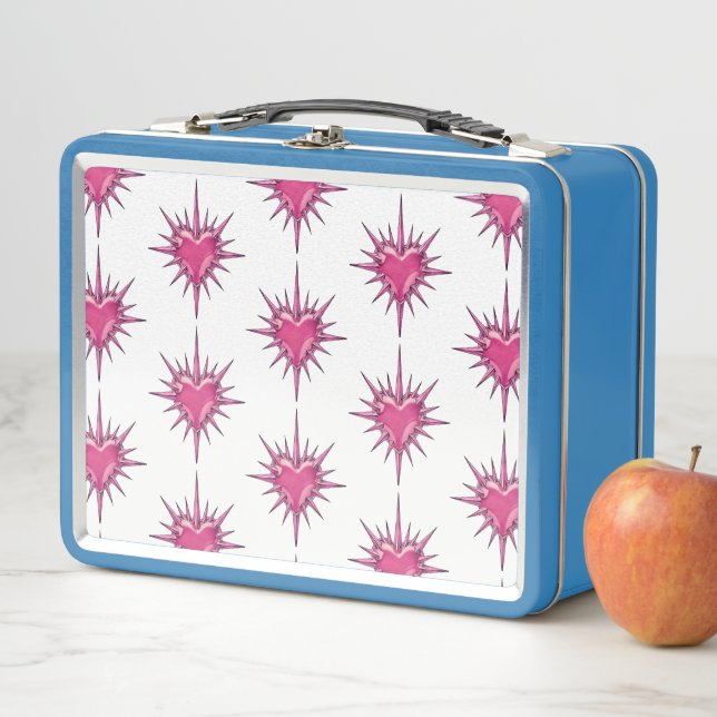 Pink Barbed Heart Cybersigilism Lunchbox (En situation)