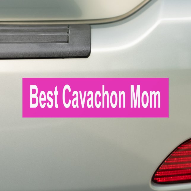 Pink Best Cavachon Maman Bumper Sticker Chien (En voiture)