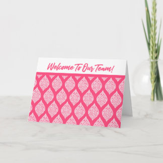 Pink Bienvenue À Notre Carte Team