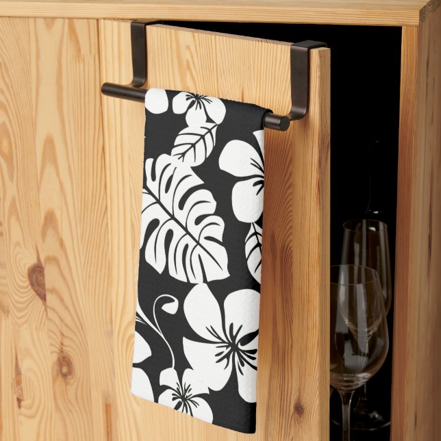 PINK BIKINI (NOIR/BLANC) Serviettes de cuisine (Pliage en tiers)