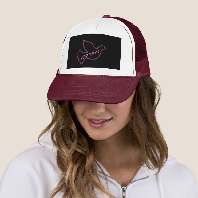Pink Bird fly avec Ajouter son propre Casquette de (En situation)