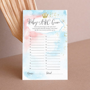 Pink Blue Gold tendance bébé ABC Genre Reveal Jeu