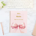 Pink bow 2026<br><div class="desc">A soft blush pink background,  decorated with a large bow.  Personalize and add a year,  name and text.</div>