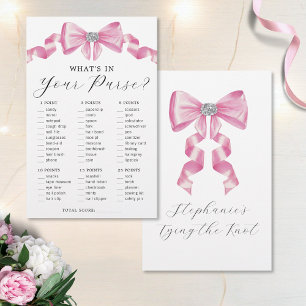 Pink Bow Coquette Glam Fête des mariées Jeu