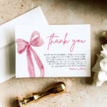 Pink Bow Elle noue le noeud Carte de remerciements<br><div class="desc">Express votre gratitude dans le style avec notre Elegant Pink Bow "She's Tying the Knot" Carte de remerciements. Doté d'un design sophistiqué d'arc rose, cette carte est l'occasion parfaite de remercier vos invités pour leur amour et leur soutien pendant votre douche nuptiale. Avec son élégante allure et son espace personnalisable,...</div>