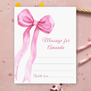 Pink Bow fille anniversaire capsule de temps messa