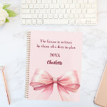 Pink bow inspirational quote 2026<br><div class="desc">A soft blush pink background, decorated with a large bow. Inspiratiional, motivational Quote: Live with intention. The future is written by those who dare to plan.</div>