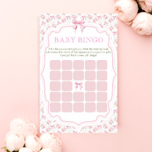 Pink Bow Love Shack Girl Baby shower Bingo Jeu
