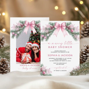 Pink Bow Une Jolie Petite Invitation Baby shower