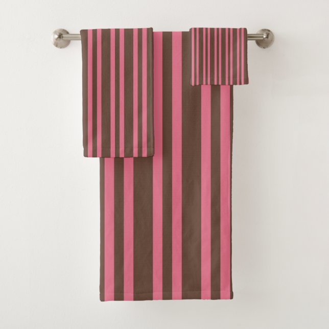 Pink Brown Stripes Seamless Pattern (En situation)