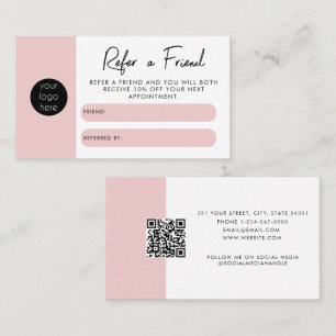 Pink Business Référer Une Carte De Fidélité À Un A