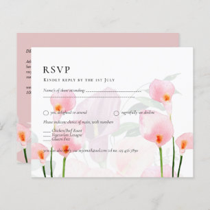 Pink Calla Lily Bouquet Mariage RSVP