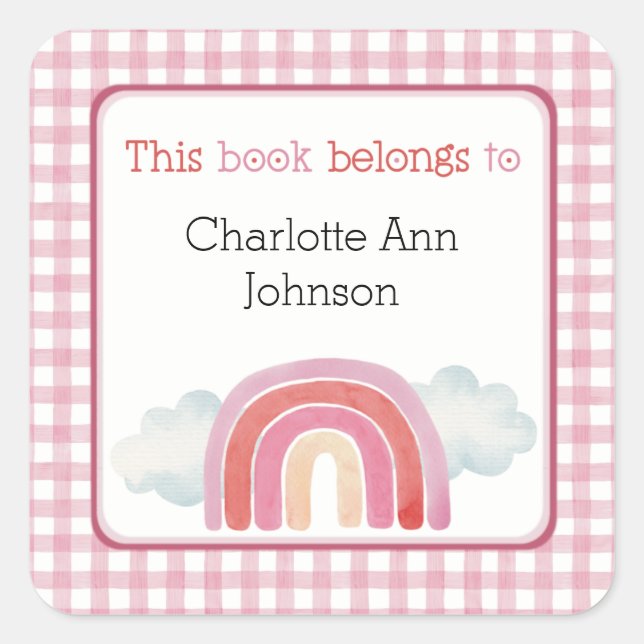 Pink Ce livre appartient à Sticker avec arc-en-cie (Devant)