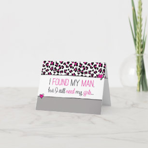 Pink Cheetah Serez-vous ma Jr Bridesmaid ? Carte