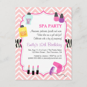 Pink Chevron, invitation à la fête d'anniversaire