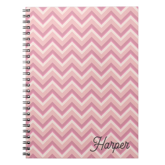 Pink Chevron Joli Carnet (Devant)