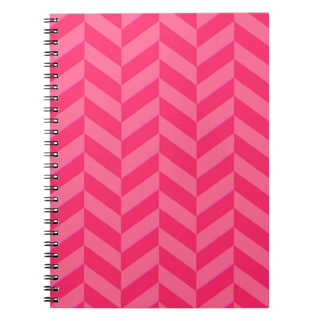 Pink Chevron Journal d'écriture tendance (Devant)