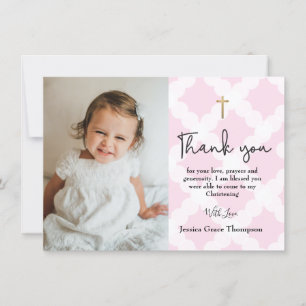 Pink Christening Girl photo merci