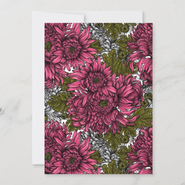 Pink chrysanthemum flowers (Devant)