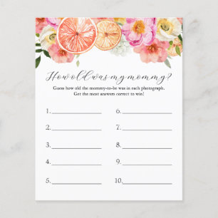 Pink Citrus Quel Âge A Été Mon Baby shower Maman J
