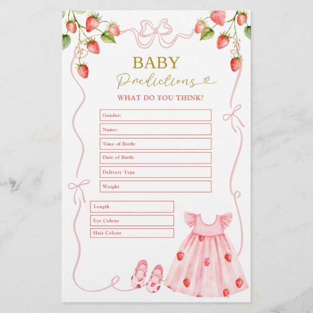 Pink Coquette Baby Clothes Baby Predictions  (Devant)