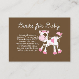 Pink Cow Girl Baby shower de réservation Cartes de