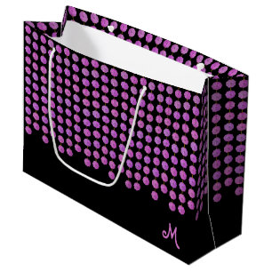 Pink Crystal Strands Monogram Cadeau Sac