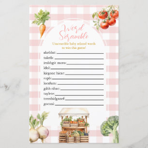 Pink Cultivé localement Fresh Market Word Scramble