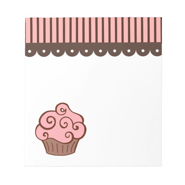 Pink Cupcake Kitchen Bakery Bloc-notes Cadeau (Devant)