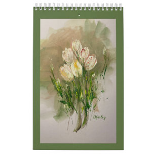 Pink Daises Floral Calendrier 2025