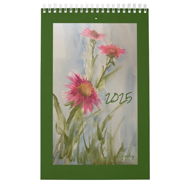 Pink Daises Floral Calendrier 2025 (Protection)