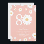 Pink Daisy 80th Birthday Invitation<br><div class="desc">🌼 Célébrez un grand jalon avec notre 80e Invitation anniversaire de marguerite! 🎉 Parfait pour honorer le 80e anniversaire d'un être aimé, cette invitation super présente de belles marguerites et une calligraphie élégante. Personnalisez-le avec tous les détails de la fête pour créer une célébration mémorable et unique. Faites de cet...</div>