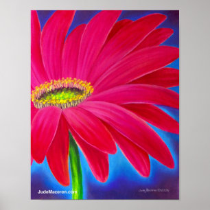 Pink Daisy Flower Art Giclee - Affiche